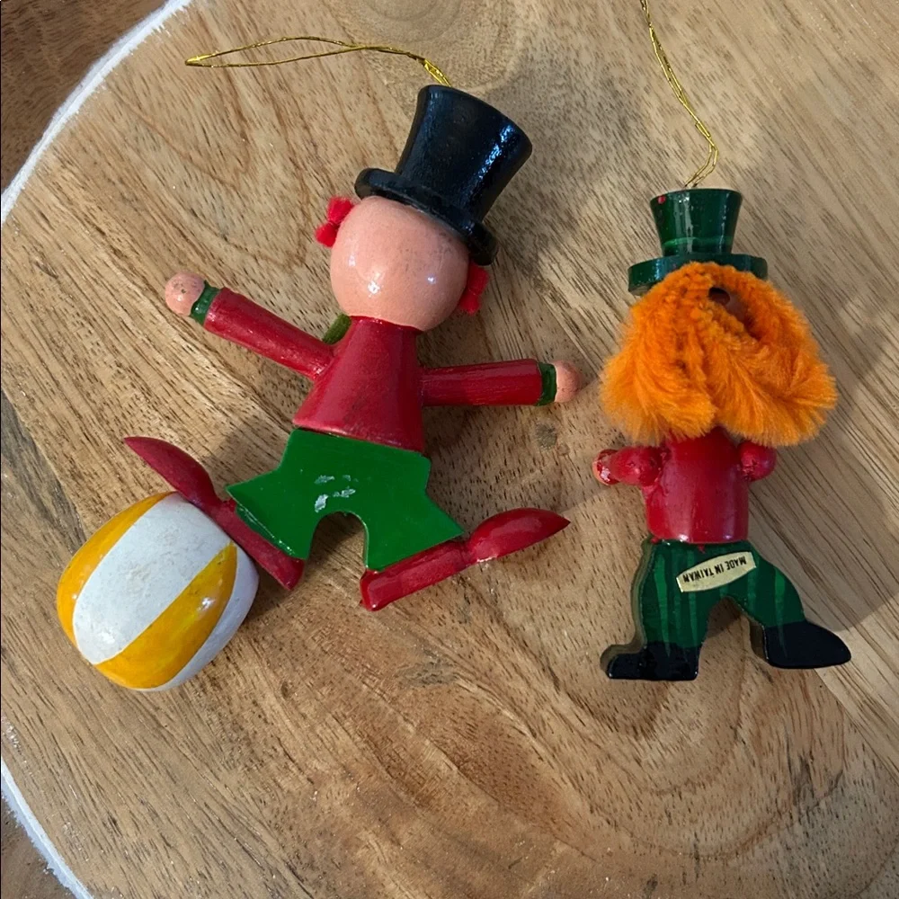 Vintage wooden clown